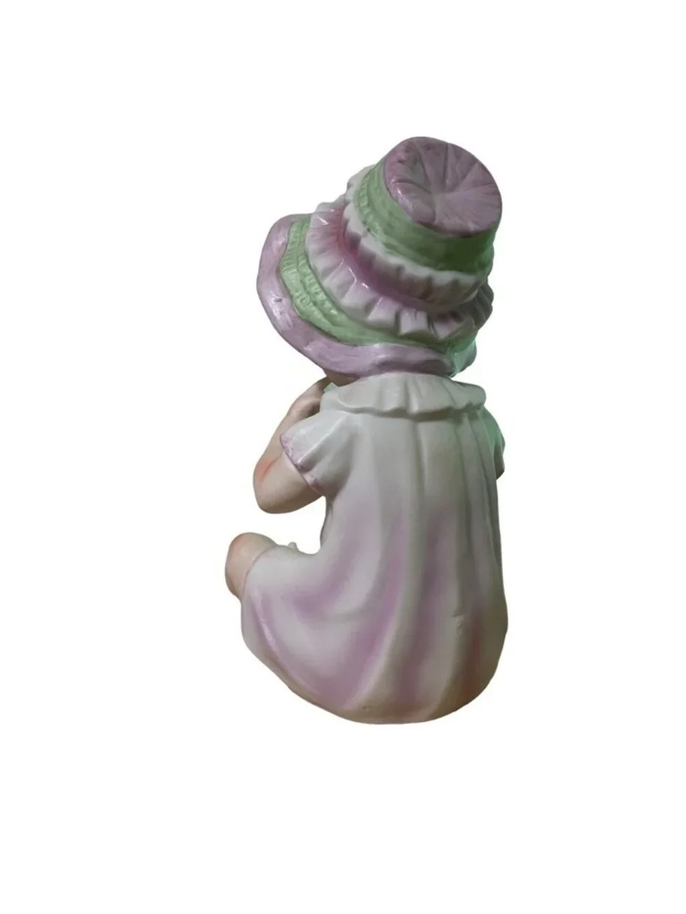 Vintage KPM Porcelain Baby Girl Toddler in Hat Figurine 7